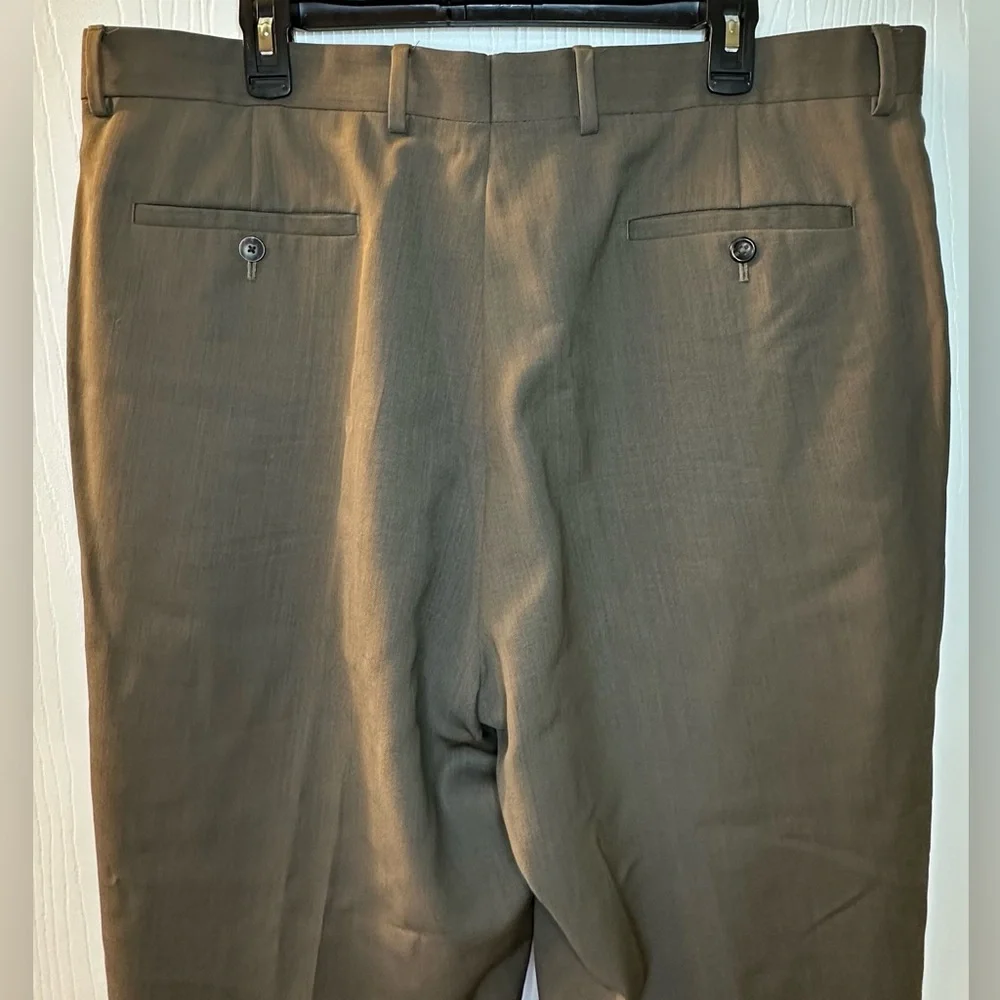 Pronto-uomo brown casual dress business pants‎ men’s 40 Inseam 30.5” 100% wool